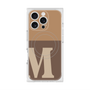 プレミアムスクエアケース with MagSafe［ オリジナル - initial two tone - M brown ］