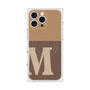 プレミアムスクエアケース with MagSafe［ オリジナル - initial two tone - M brown ］
