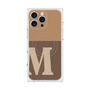 プレミアムスクエアケース with MagSafe［ オリジナル - initial two tone - M brown ］