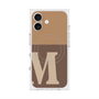 プレミアムスクエアケース with MagSafe［ オリジナル - initial two tone - M brown ］