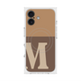 プレミアムスクエアケース with MagSafe［ オリジナル - initial two tone - M brown ］