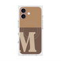プレミアムスクエアケース with MagSafe［ オリジナル - initial two tone - M brown ］