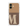 プレミアムスクエアケース with MagSafe［ オリジナル - initial two tone - M brown ］