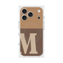 プレミアムスクエアケース with MagSafe［ オリジナル - initial two tone - M brown ］