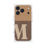 プレミアムスクエアケース with MagSafe［ オリジナル - initial two tone - M brown ］