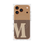 プレミアムスクエアケース with MagSafe［ オリジナル - initial two tone - M brown ］