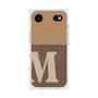 プレミアムスクエアケース with MagSafe［ オリジナル - initial two tone - M brown ］