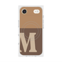 プレミアムスクエアケース with MagSafe［ オリジナル - initial two tone - M brown ］