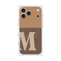 プレミアムスクエアケース with MagSafe［ オリジナル - initial two tone - M brown ］