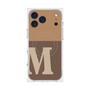 プレミアムスクエアケース with MagSafe［ オリジナル - initial two tone - M brown ］