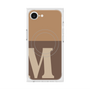プレミアムスクエアケース with MagSafe［ オリジナル - initial two tone - M brown ］