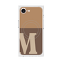 プレミアムスクエアケース with MagSafe［ オリジナル - initial two tone - M brown ］