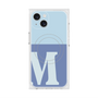 プレミアムスクエアケース with MagSafe［ オリジナル - initial two tone - M blue ］
