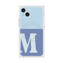 プレミアムスクエアケース with MagSafe［ オリジナル - initial two tone - M blue ］