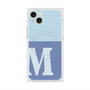 プレミアムスクエアケース with MagSafe［ オリジナル - initial two tone - M blue ］