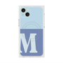 プレミアムスクエアケース with MagSafe［ オリジナル - initial two tone - M blue ］