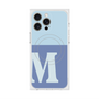 プレミアムスクエアケース with MagSafe［ オリジナル - initial two tone - M blue ］