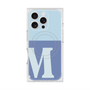 プレミアムスクエアケース with MagSafe［ オリジナル - initial two tone - M blue ］