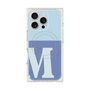 プレミアムスクエアケース with MagSafe［ オリジナル - initial two tone - M blue ］