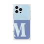 プレミアムスクエアケース with MagSafe［ オリジナル - initial two tone - M blue ］