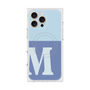 プレミアムスクエアケース with MagSafe［ オリジナル - initial two tone - M blue ］