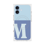 プレミアムスクエアケース with MagSafe［ オリジナル - initial two tone - M blue ］