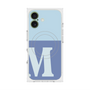 プレミアムスクエアケース with MagSafe［ オリジナル - initial two tone - M blue ］