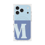 プレミアムスクエアケース with MagSafe［ オリジナル - initial two tone - M blue ］