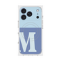 プレミアムスクエアケース with MagSafe［ オリジナル - initial two tone - M blue ］
