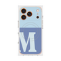 プレミアムスクエアケース with MagSafe［ オリジナル - initial two tone - M blue ］