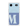 プレミアムスクエアケース with MagSafe［ オリジナル - initial two tone - M blue ］