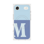 プレミアムスクエアケース with MagSafe［ オリジナル - initial two tone - M blue ］
