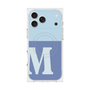 プレミアムスクエアケース with MagSafe［ オリジナル - initial two tone - M blue ］