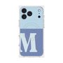 プレミアムスクエアケース with MagSafe［ オリジナル - initial two tone - M blue ］