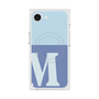 プレミアムスクエアケース with MagSafe［ オリジナル - initial two tone - M blue ］