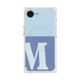 プレミアムスクエアケース with MagSafe［ オリジナル - initial two tone - M blue ］