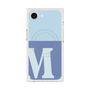 プレミアムスクエアケース with MagSafe［ オリジナル - initial two tone - M blue ］