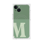 プレミアムスクエアケース with MagSafe［ オリジナル - initial two tone - M green ］