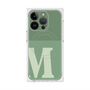 プレミアムスクエアケース with MagSafe［ オリジナル - initial two tone - M green ］