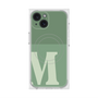 プレミアムスクエアケース with MagSafe［ オリジナル - initial two tone - M green ］