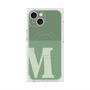 プレミアムスクエアケース with MagSafe［ オリジナル - initial two tone - M green ］