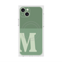 プレミアムスクエアケース with MagSafe［ オリジナル - initial two tone - M green ］
