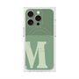 プレミアムスクエアケース with MagSafe［ オリジナル - initial two tone - M green ］