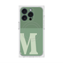 プレミアムスクエアケース with MagSafe［ オリジナル - initial two tone - M green ］