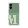 プレミアムスクエアケース with MagSafe［ オリジナル - initial two tone - M green ］