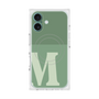 プレミアムスクエアケース with MagSafe［ オリジナル - initial two tone - M green ］