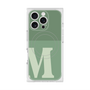 プレミアムスクエアケース with MagSafe［ オリジナル - initial two tone - M green ］