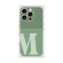 プレミアムスクエアケース with MagSafe［ オリジナル - initial two tone - M green ］