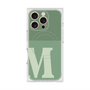プレミアムスクエアケース with MagSafe［ オリジナル - initial two tone - M green ］