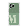 プレミアムスクエアケース with MagSafe［ オリジナル - initial two tone - M green ］